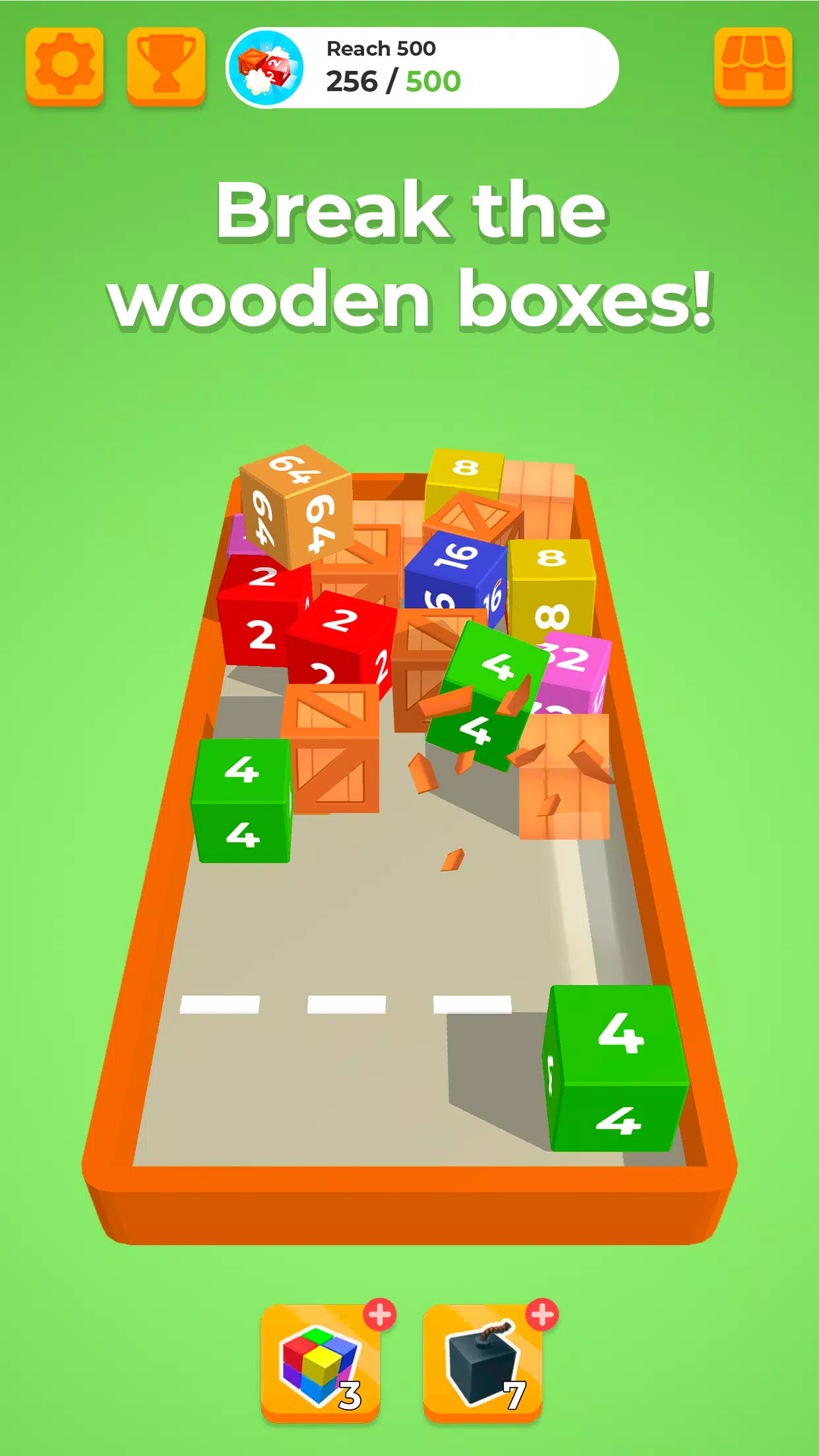 チェーンキューブ：2048 3Dマージゲーム スクリーンショット 1