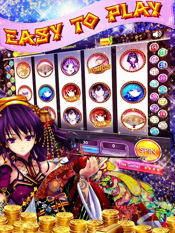 Anime Slots – Tokyo Pokies Captura de tela 1