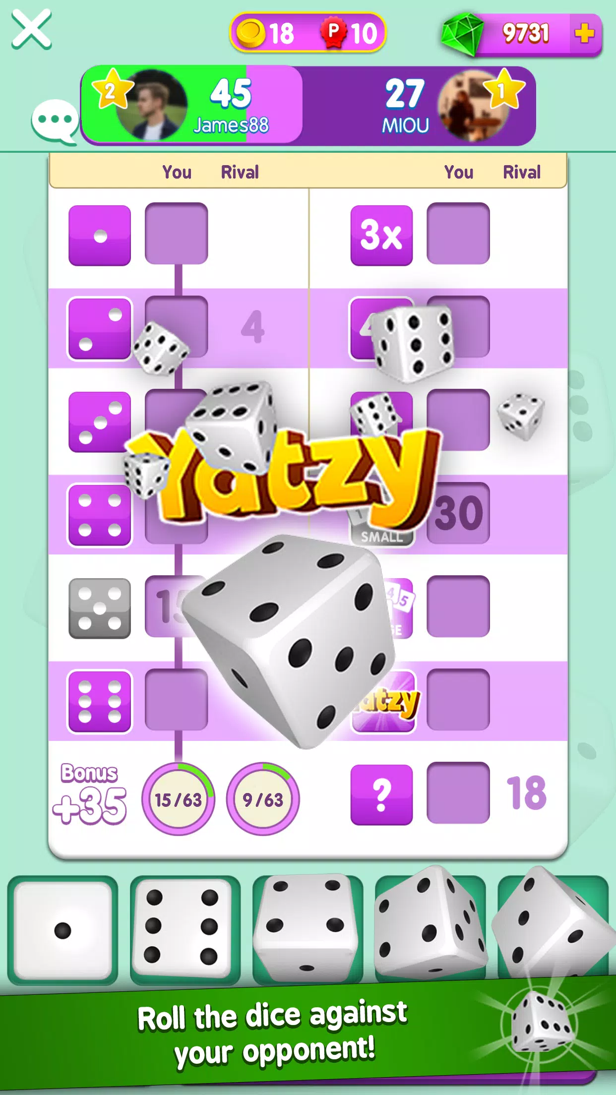 Yatzy Duels স্ক্রিনশট 1