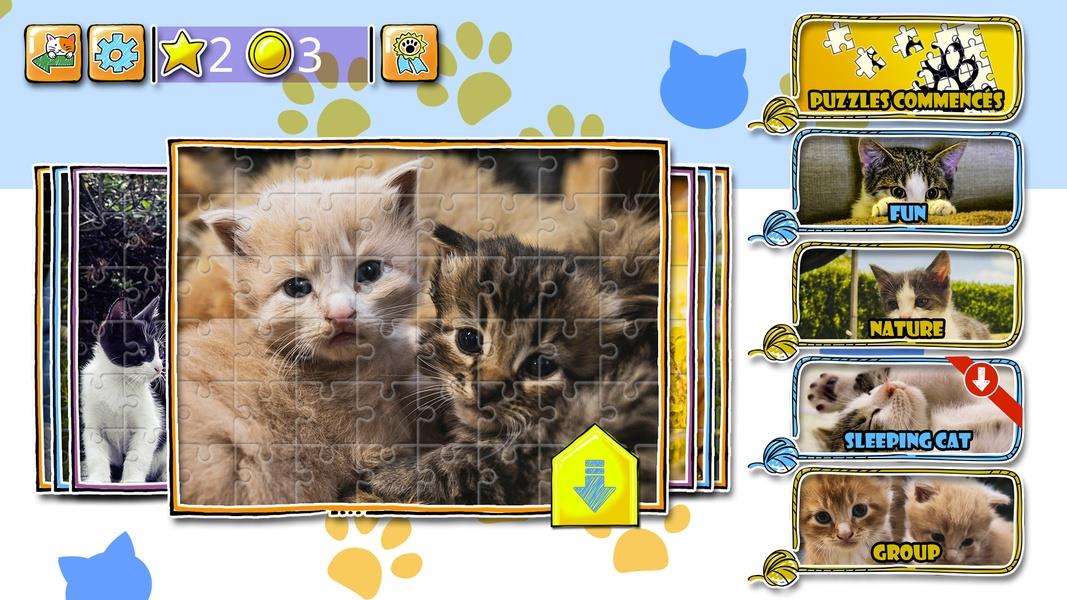 Jigsaw Puzzle Cats Kitten Schermafbeelding 3