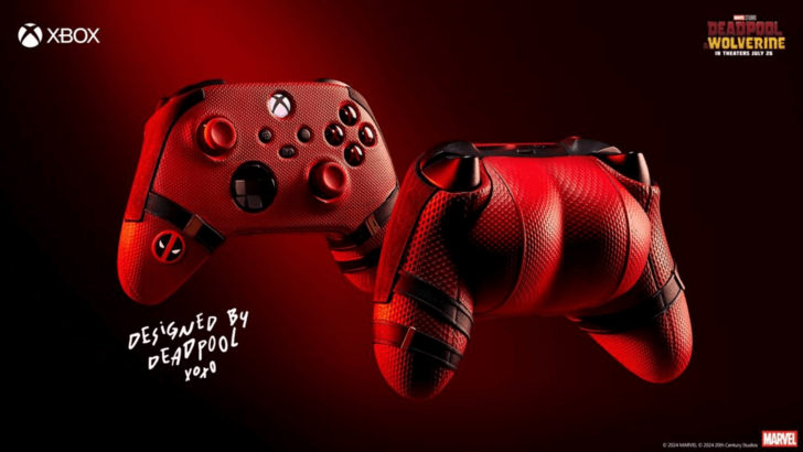 Deadpools Xbox und Controller Butt mit einer Wendung