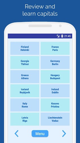 Capitals of the countries Quiz Ekran Görüntüsü 3