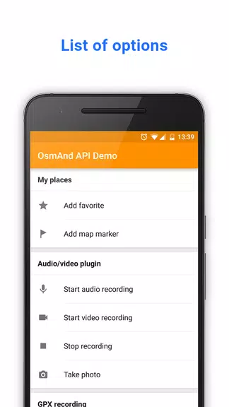 OsmAnd API Demo Ảnh chụp màn hình 1