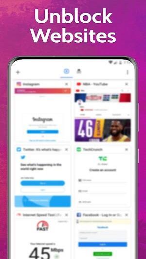 UPX: Unblock Sites VPN Browser應用截圖第3張
