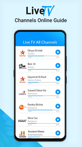 Live TV Channels Free Online Guide 스크린샷 1