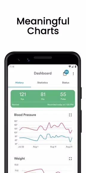 AVAX Blood Pressure Diary स्क्रीनशॉट 1