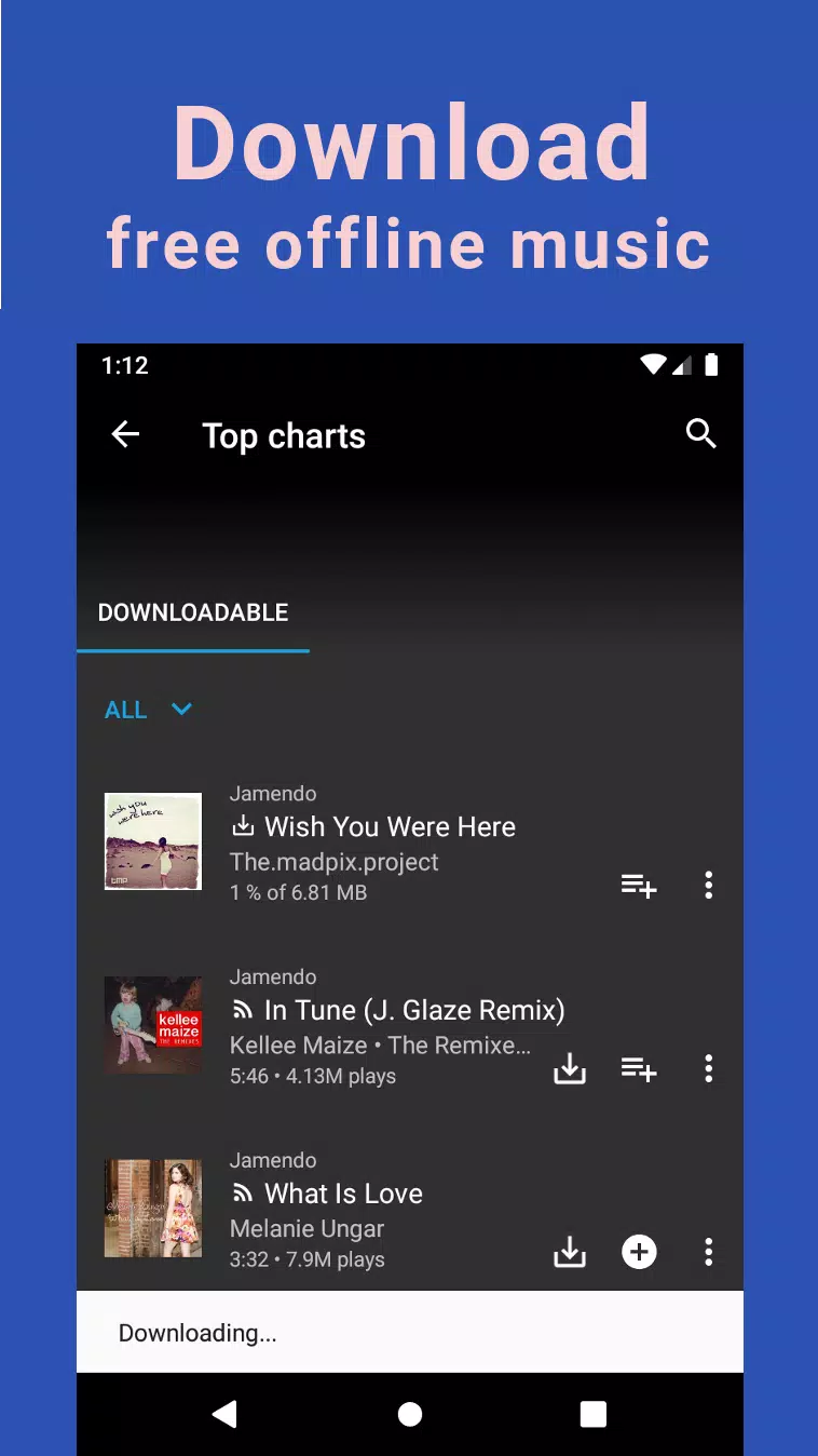 Schermata Unlimited MP3 Music Downloader 2