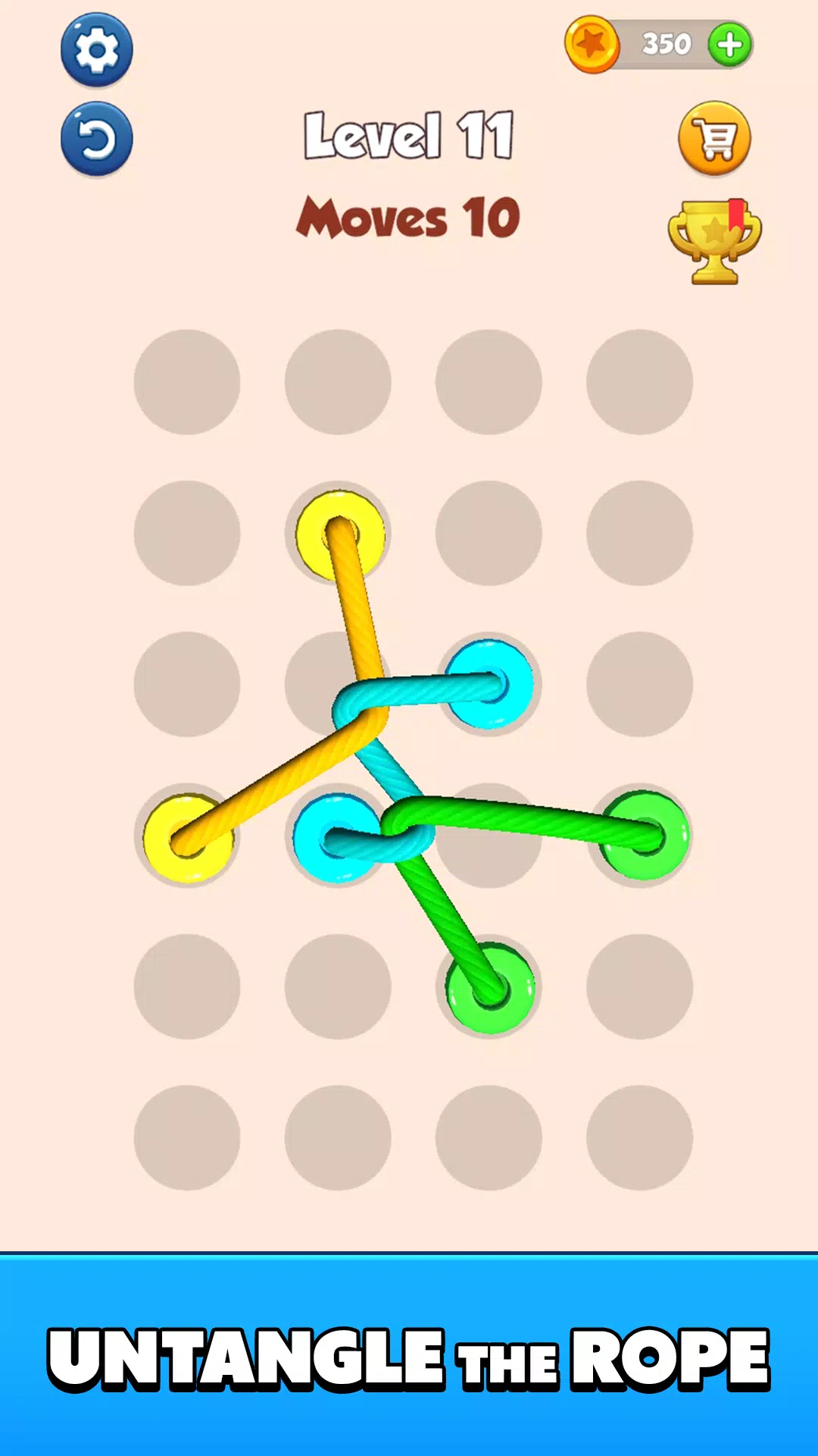 Color Tangled Rope 3D Screenshot 1