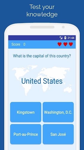 Capitals of the countries Quiz Ekran Görüntüsü 1