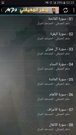 Schermata ماهر المعيقلي القران الكريم 3