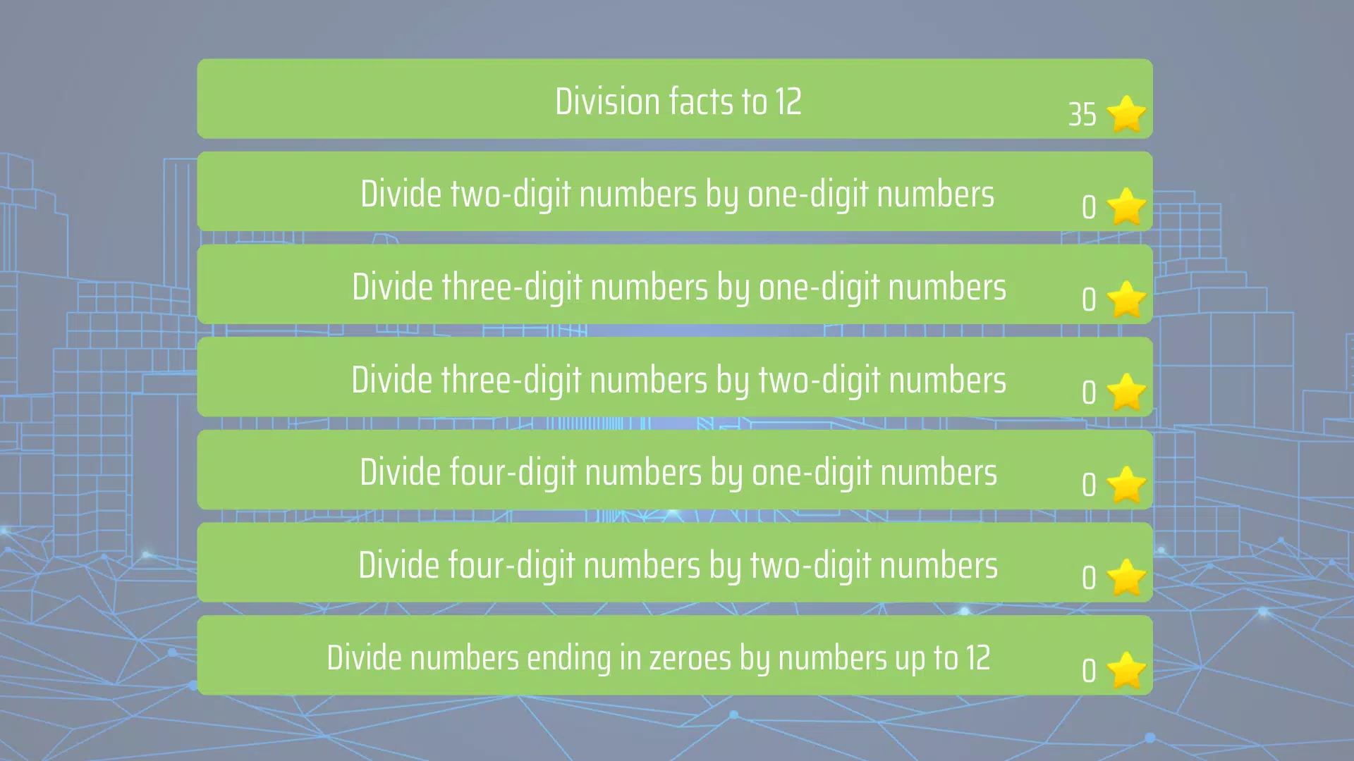 Division 4th grade Math skills Скриншот 1