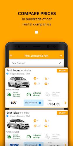 Rentcars: Location de voitures Capture d'écran 3