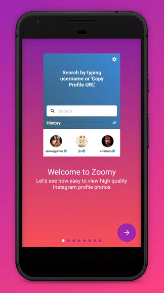 Zoomy for Instagram - Big HD profile photo picture 스크린샷 1