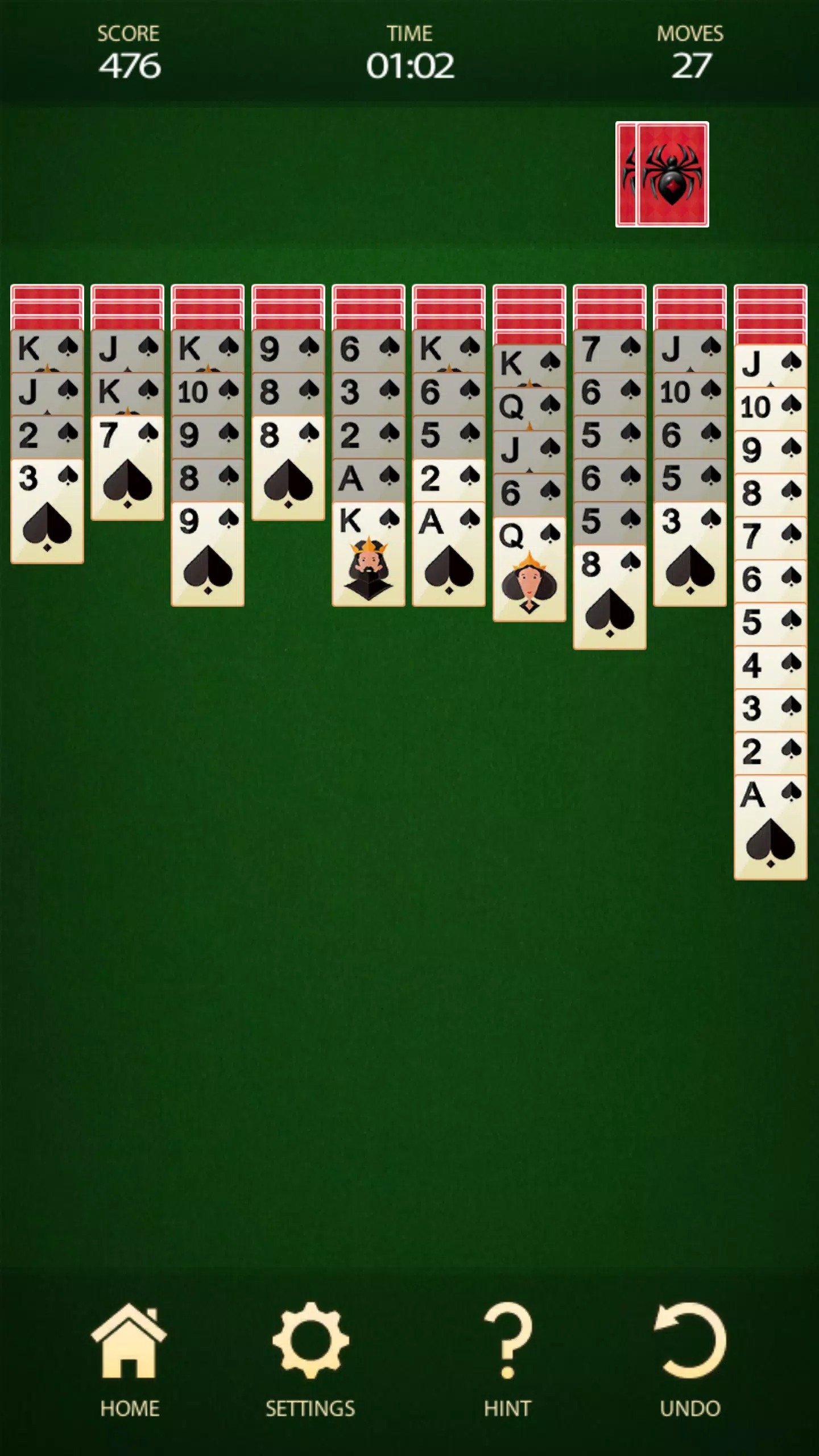 Spider Solitaire: Card Game Screenshot 2
