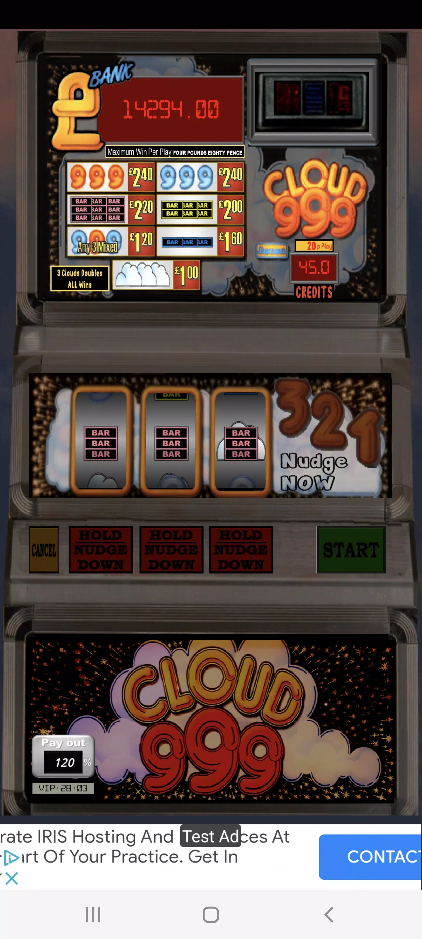 Cloud 999 UK Multi Stake Slot Screenshot 4