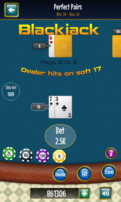 ♣ 21 Blackjack City Capture d'écran 2