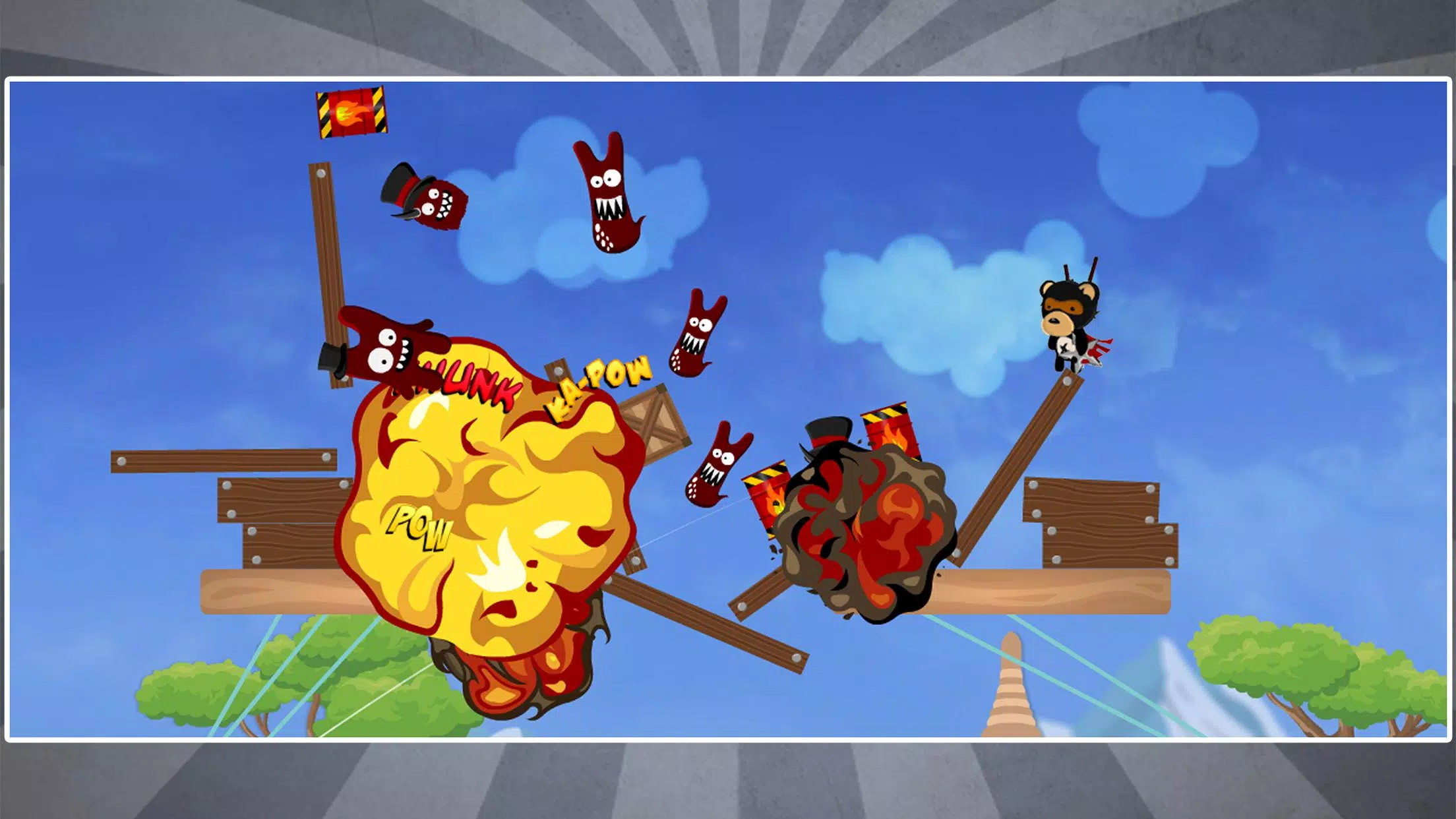 Ninja Bear: Slingshot Shooter ภาพหน้าจอ 3