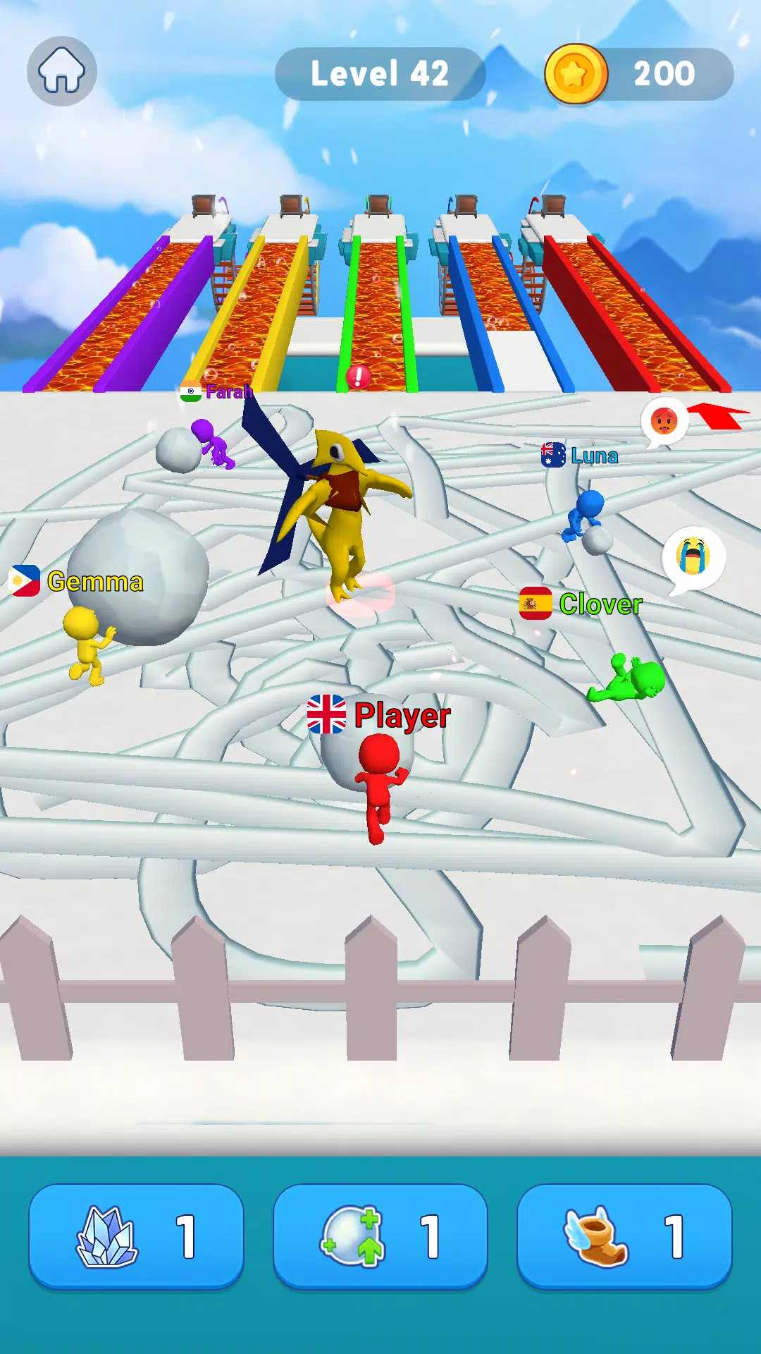 Snowball Race 3D: Ice Bridge Screenshot 2