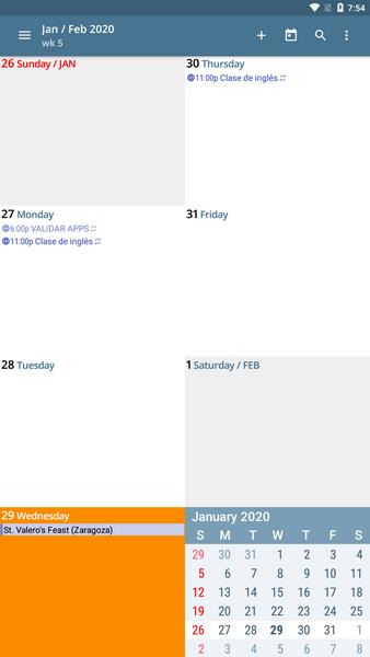 aCalendar - your calendar Captura de pantalla 4