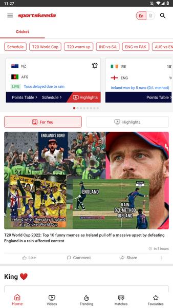 Sportskeeda Live Cricket Score Screenshot 1