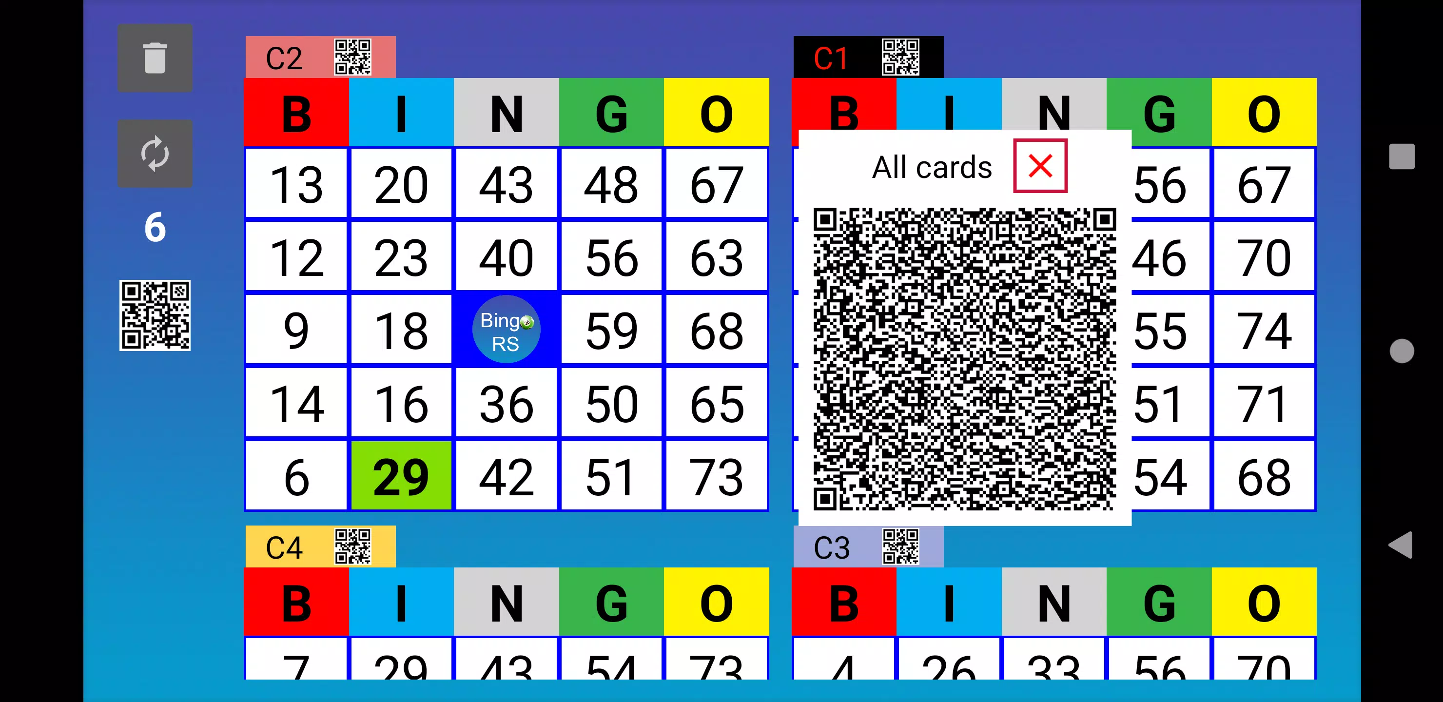 Bingo RS Cards Captura de pantalla 3