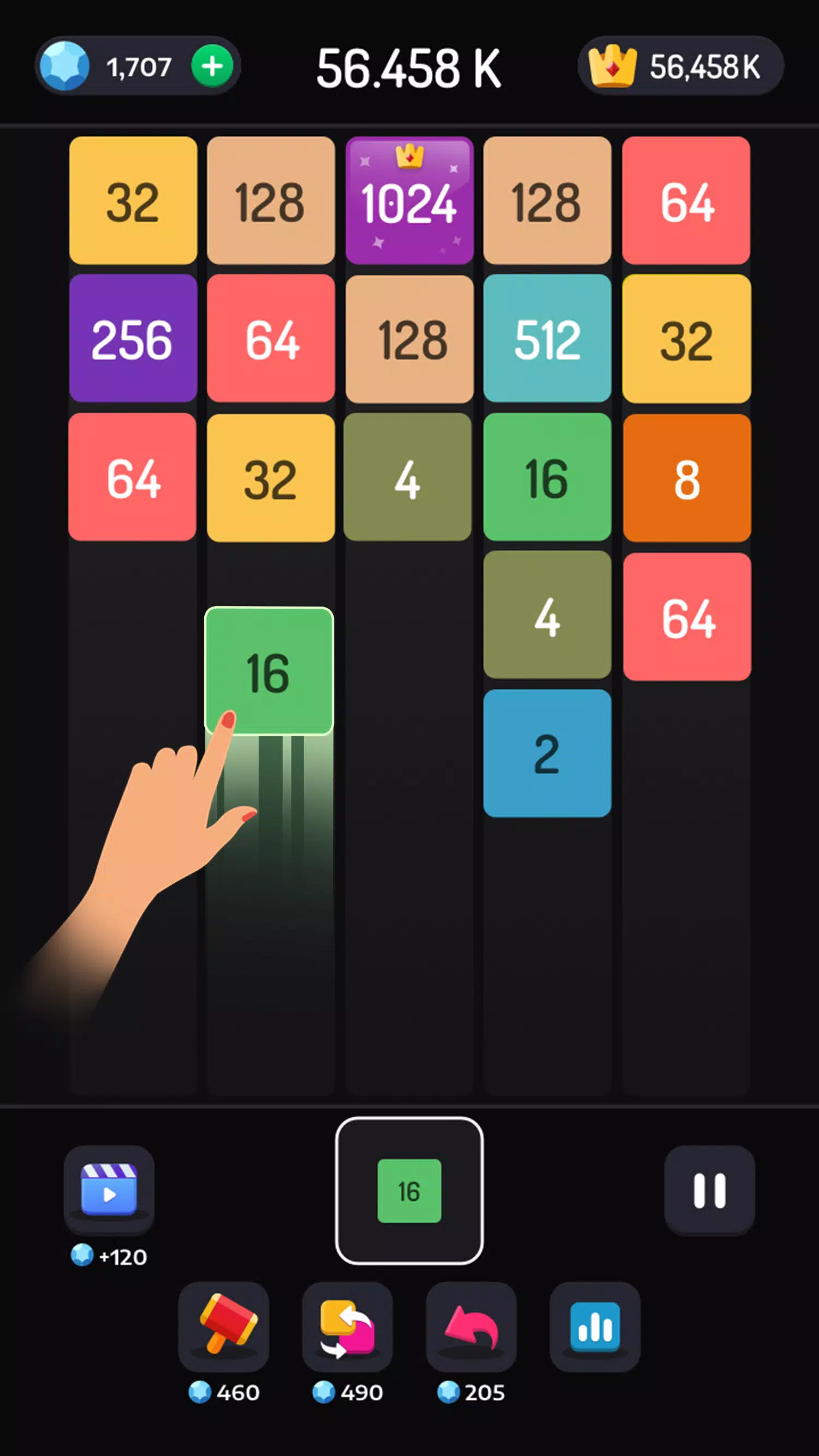 2048 Merge Games - M2 Blocks Screenshot 1