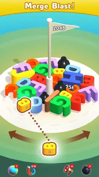 Merge Blocks 3D - 2048 Puzzle Captura de tela 2