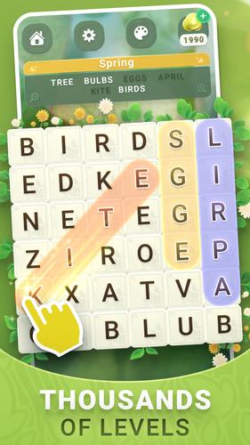 Word Search Nature Puzzle Game Скриншот 1