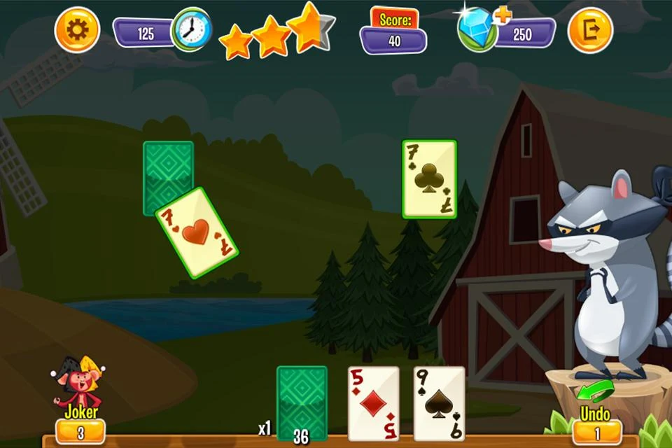 Playful Animal Solitaire ဖန်သားပြင်ဓာတ်ပုံ 1