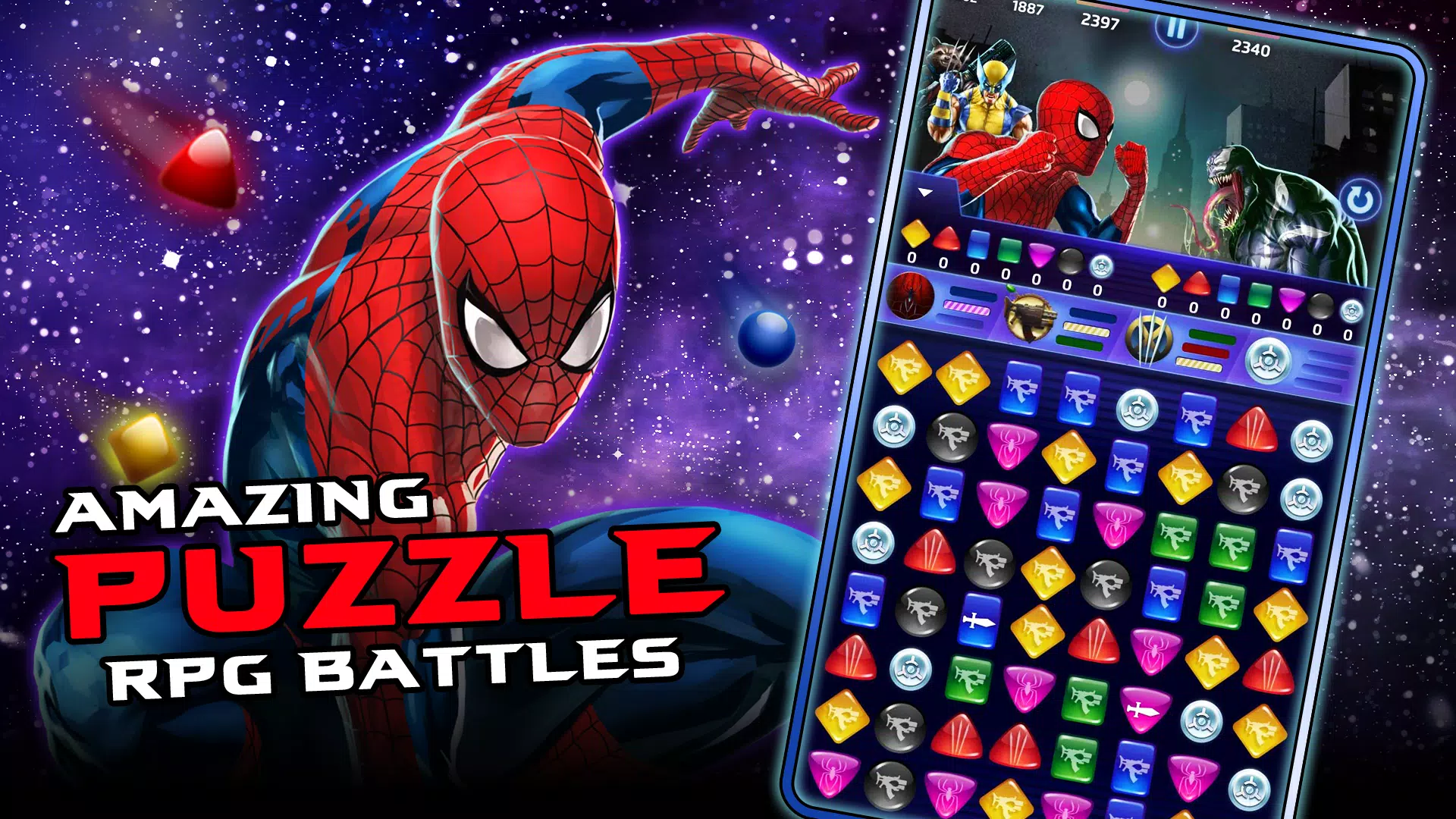 MARVEL Puzzle Quest: Hero RPG Скриншот 1