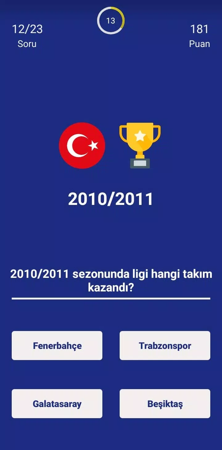 Türkiye Süper Ligi Bilgi Oyunu Screenshot 3