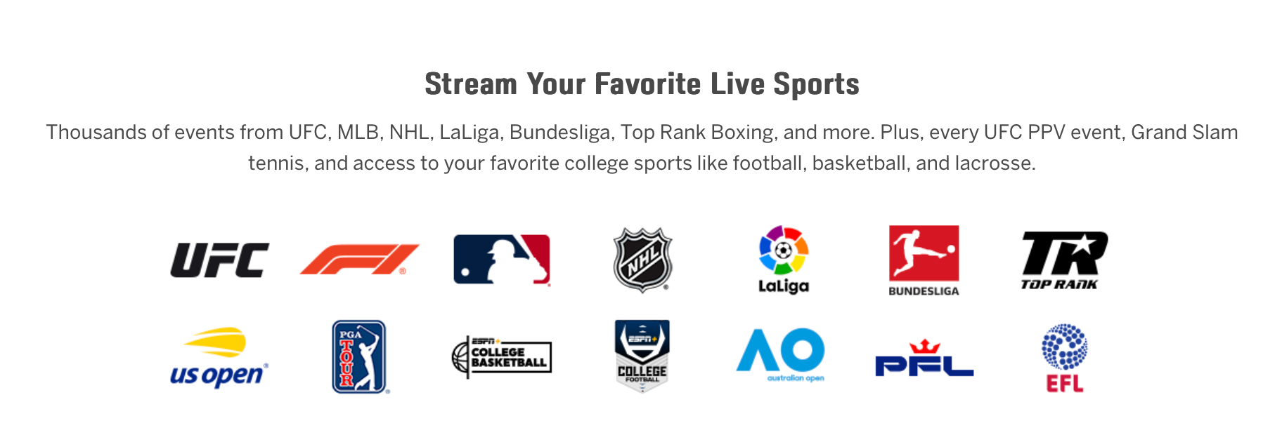 Live Sports on ESPN+