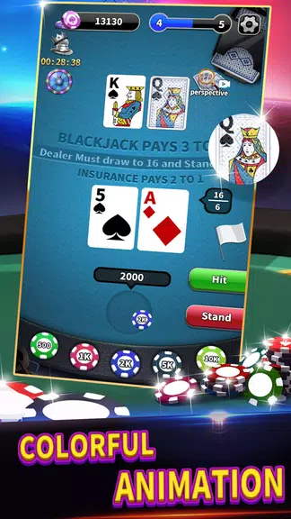 BlackJack 21 lite offline game应用截图第2张