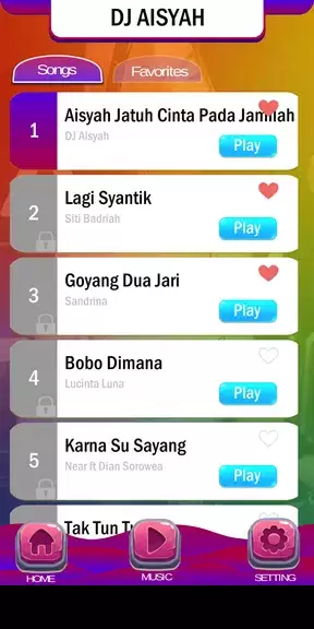 Piano Tiles DJ Aisyah Jamilah Скриншот 3