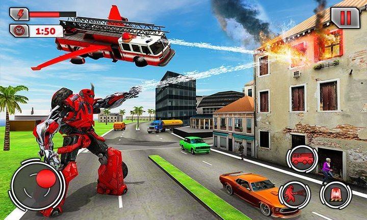 Fire Truck Games: Robot Games 스크린샷 1