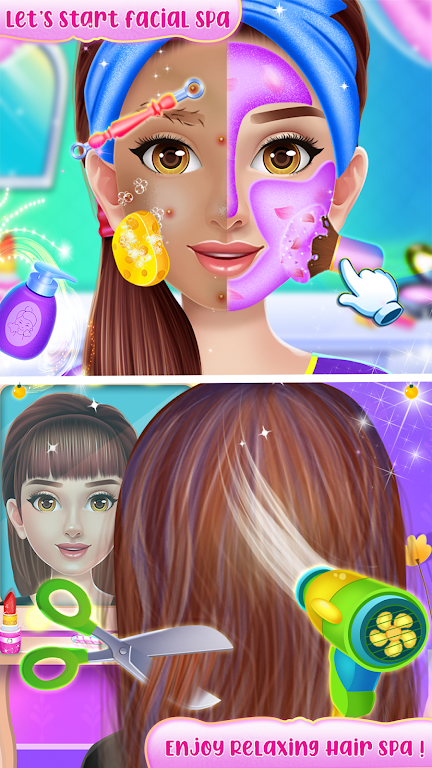 Doll makeup salon girl game Capture d'écran 2