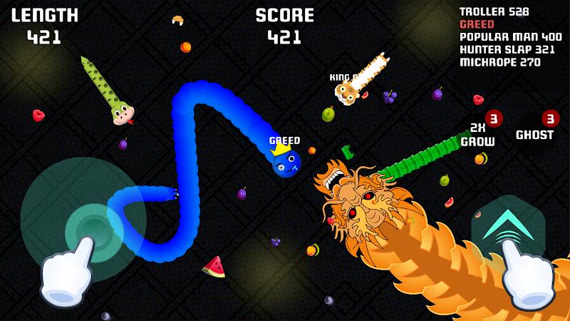 Worms io Gusanos Snake Game 스크린샷 1