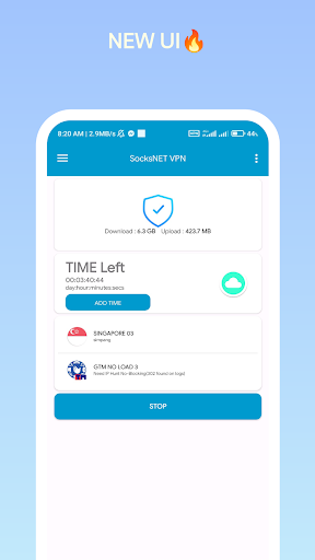 SocksNET VPN Ảnh chụp màn hình 3