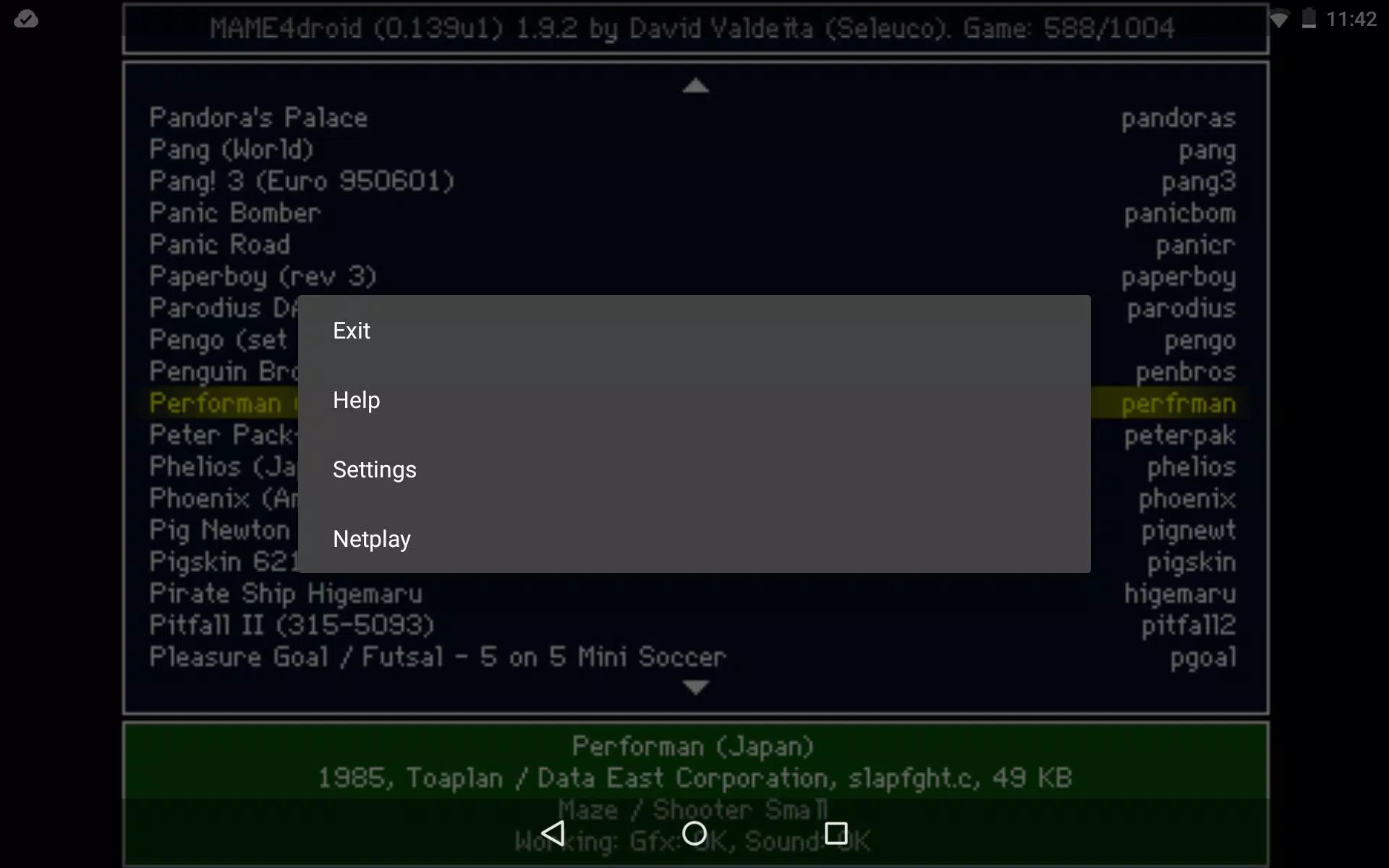 MAME4droid  (0.139u1) Скриншот 4