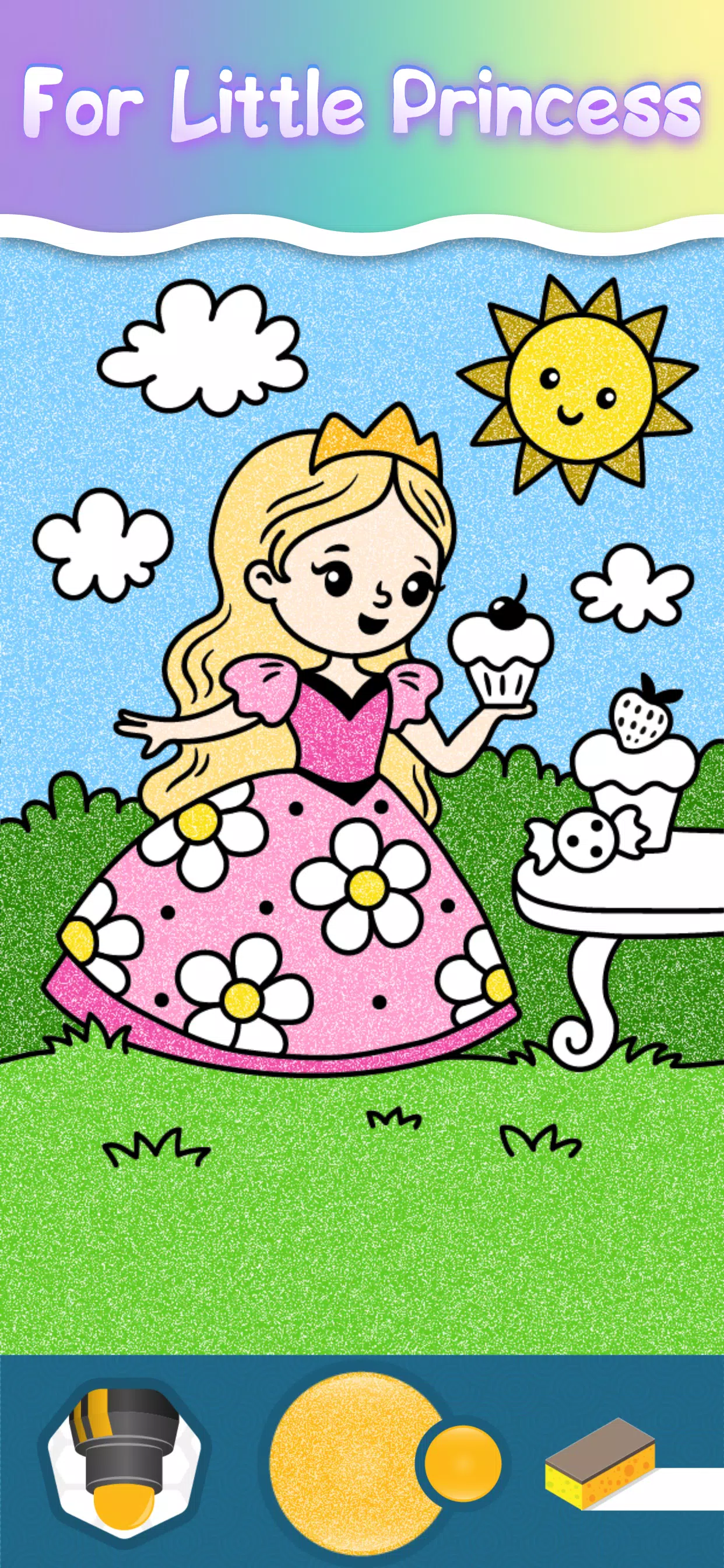 Drawing Princess Coloring Game Ekran Görüntüsü 1