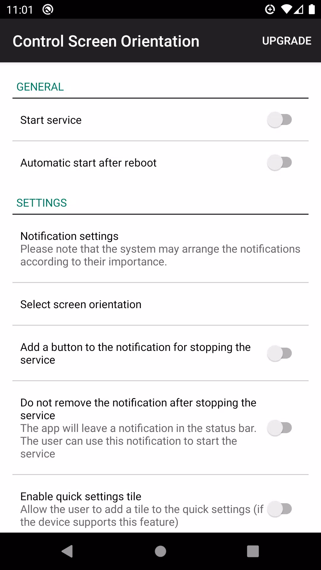control screen rotation Скриншот 1