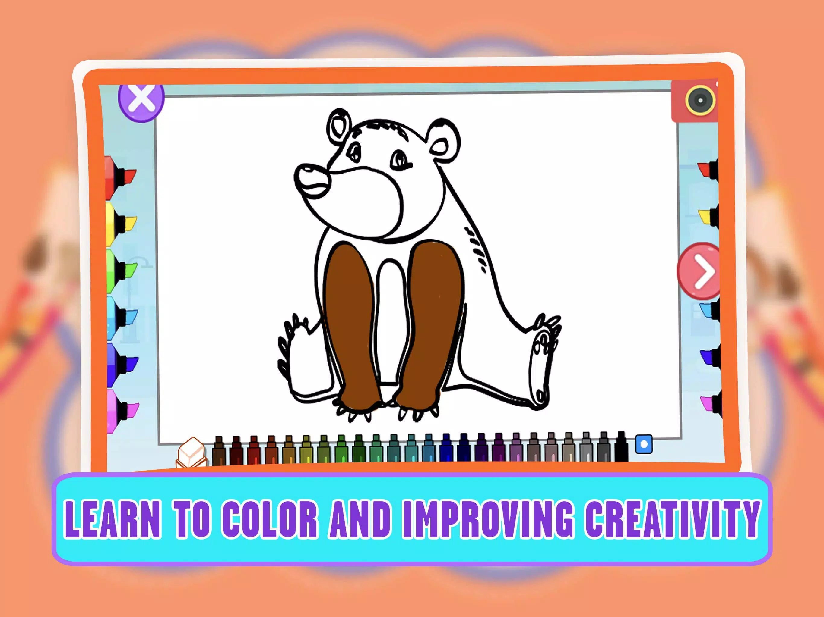Learning Animal Coloring Games Screenshot 1