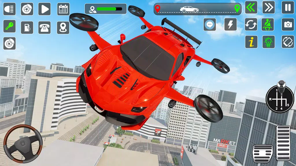 Schermata Flying Car Games Car Flight 3D 1