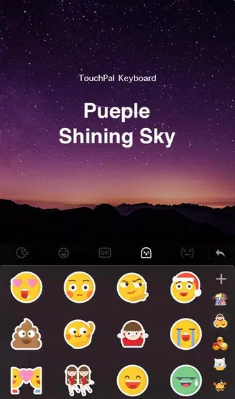 Purple Sky Keyboard Theme スクリーンショット 3