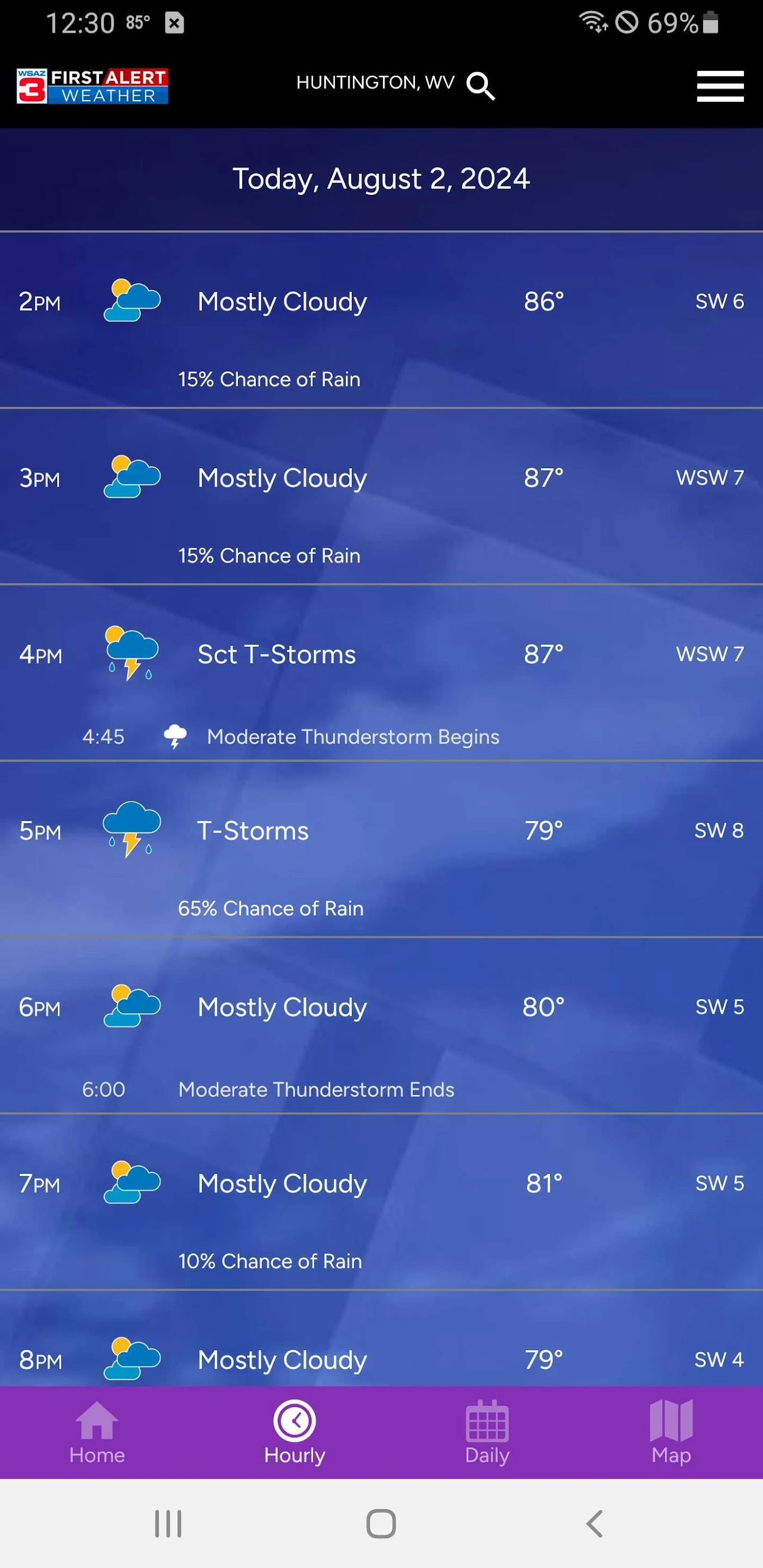 Schermata WSAZ First Alert Weather App 1