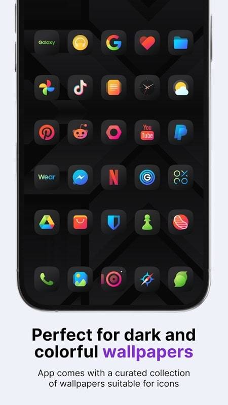 Athena Dark Icon Pack Tangkapan skrin 2