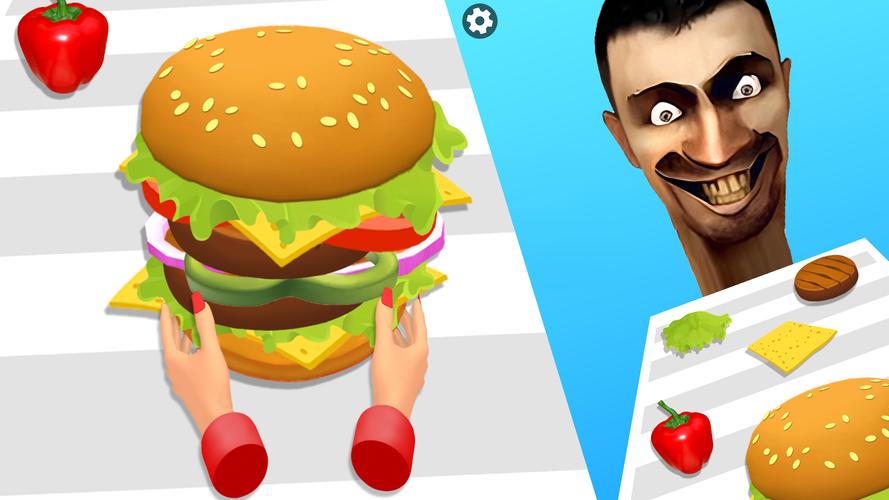 Burger Stack Run Game ภาพหน้าจอ 2