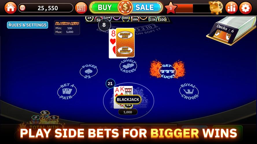 Blazing Bets Blackjack 21 Screenshot 2