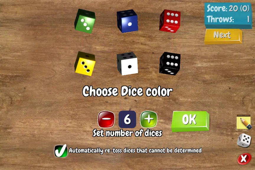 Pocket Dices Captura de tela 1