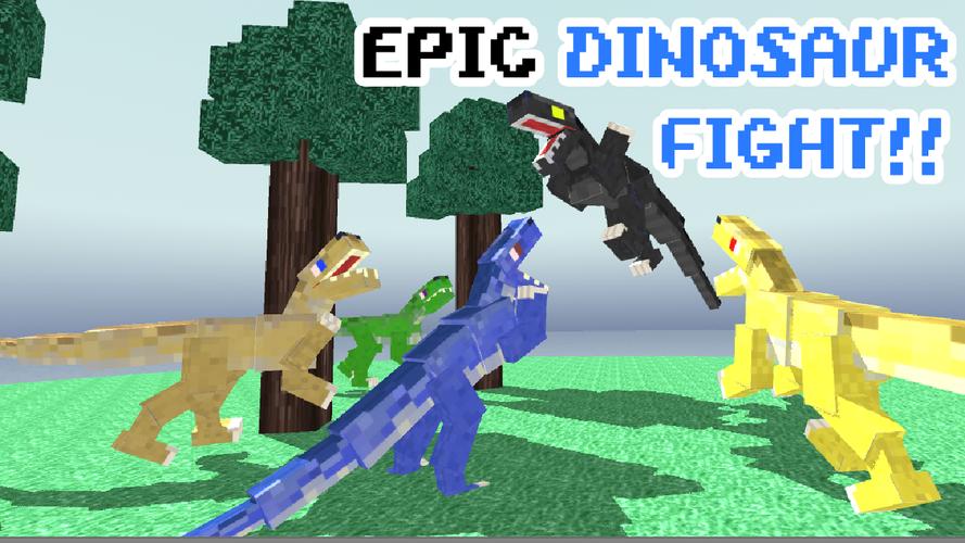 Blocky Dino Park Raptor Attack Screenshot 4